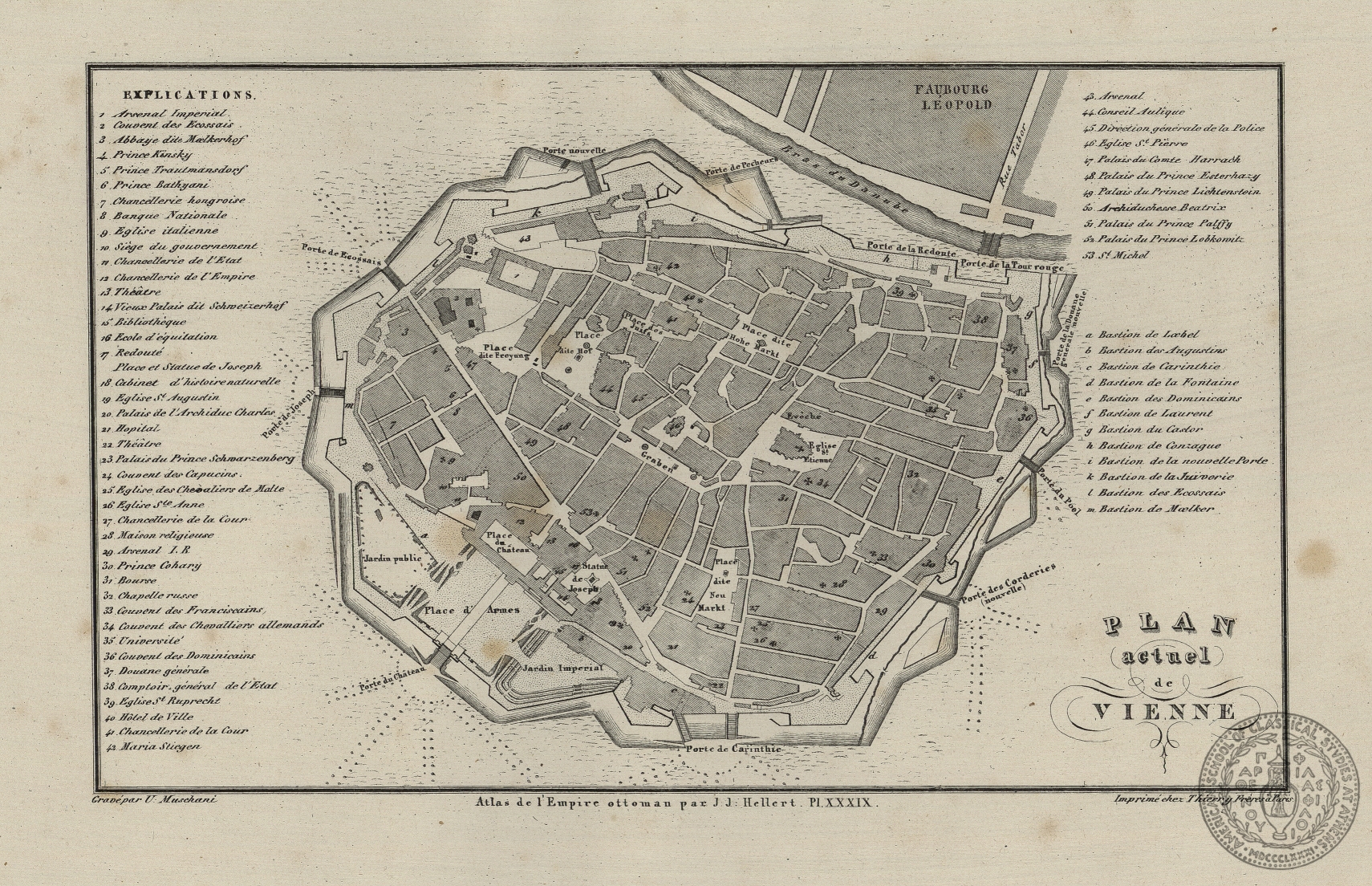 Plan actuel de Vienne